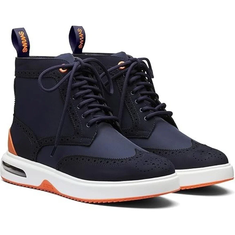 Swims Charles Hybrid Boot Men's US 8 Navy Blue Everyday Walking Shoes JOBB952